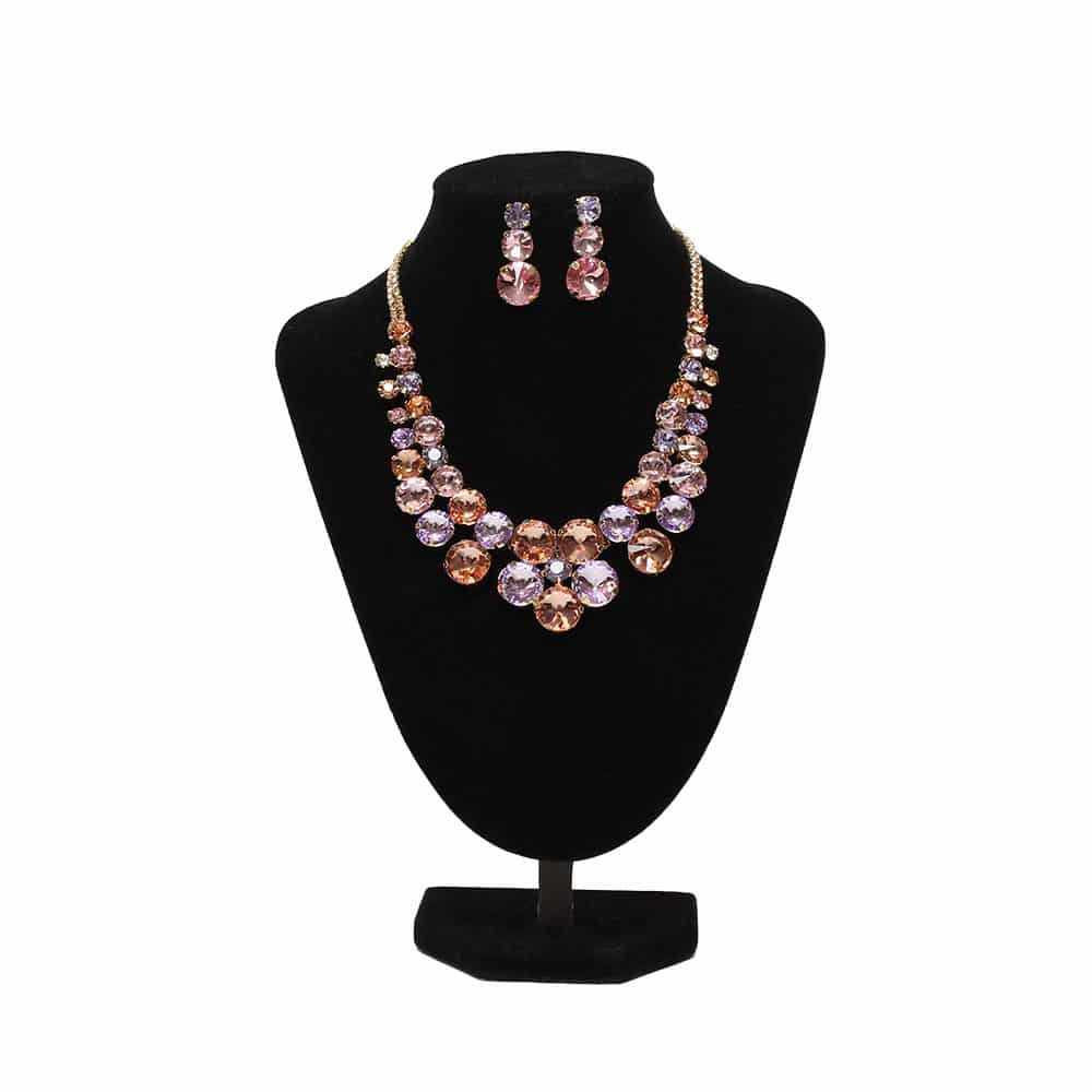 set collana e orecchini rosa Karila