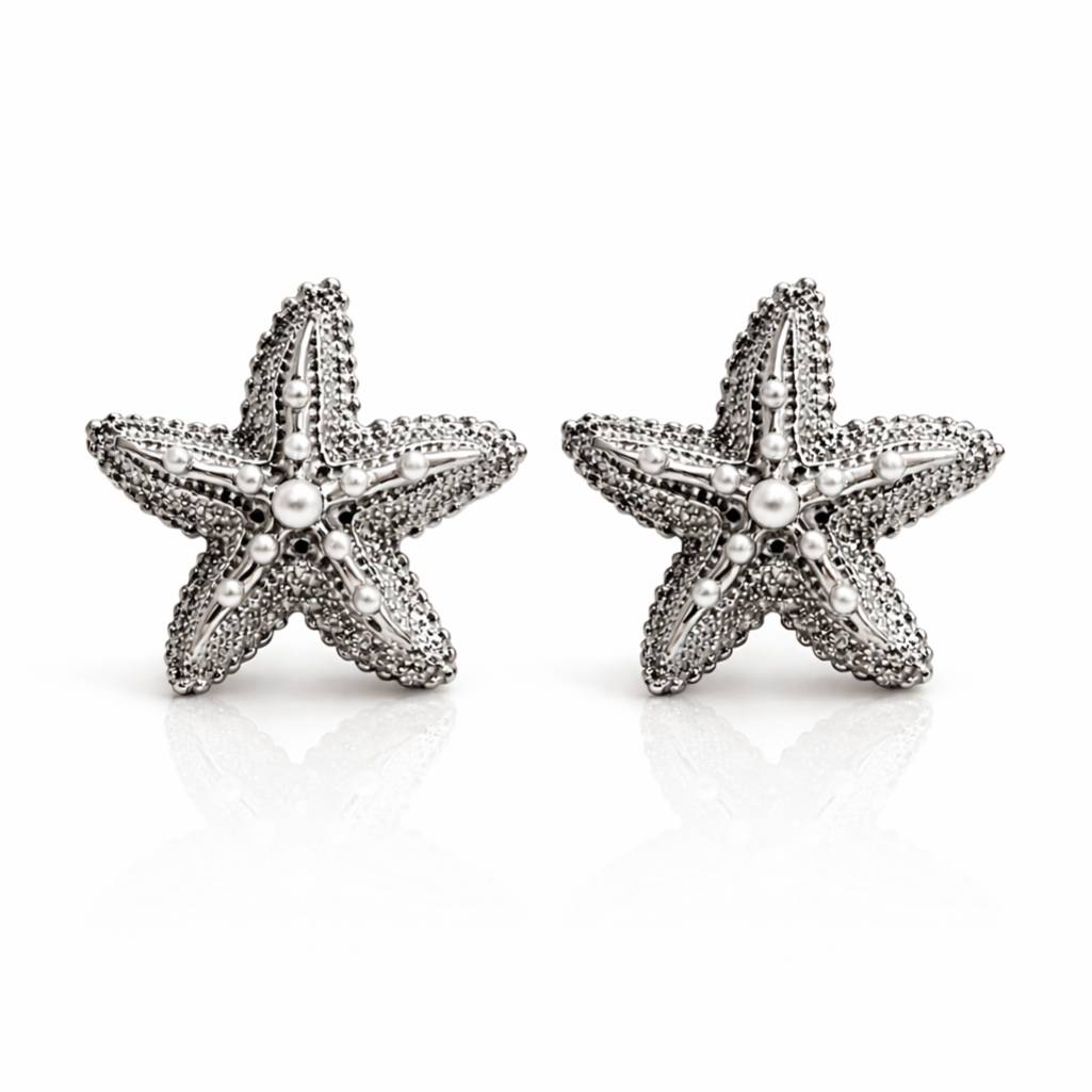 Orecchini argento con perline Stella Marina (1) Orecchini argento con perline Stella Marina - immagine 1