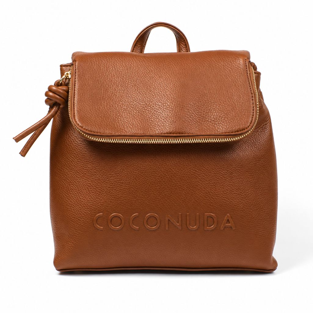 Zaino borsa marrone Coconuda tre scomparti (1) Zaino borsa marrone Coconuda tre scomparti - immagine 1