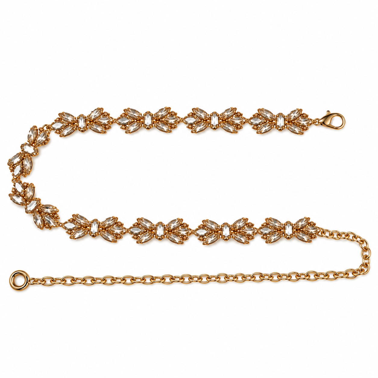 Cintura gioiello pietre oro base oro Floriana (2) Cintura gioiello pietre oro base oro Floriana - immagine 1